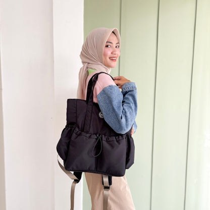 Tweelyforbag Mimo Totepack (Laptop 13inch) Tas Ransel Wanita Parasut Premium