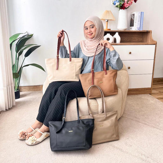 Tweelyforbag Elena Totebag (Laptop 11inch) Tas Wanita Semi Pu Leather